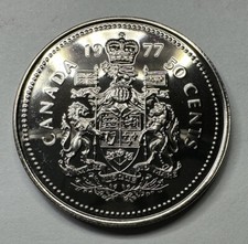 1977 Canadian 50Cent Piece Proof-Like Coin Uncirculated. Beautiful Coin!!!