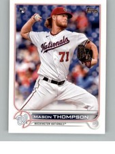 2022 Topps Mason Thompson 38 Rookie Card RC Washington Nationals
