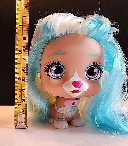 VIP Pets Surprise HAIR REVEAL Blue/Teal & Gold Color Long Hair 4” IMC TOYS 2009 - Picture 8 of 13