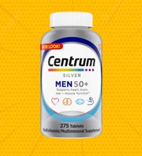 Centrum Silver Men 50+, 275 Tablets Multivitamin Multimineral Supplement