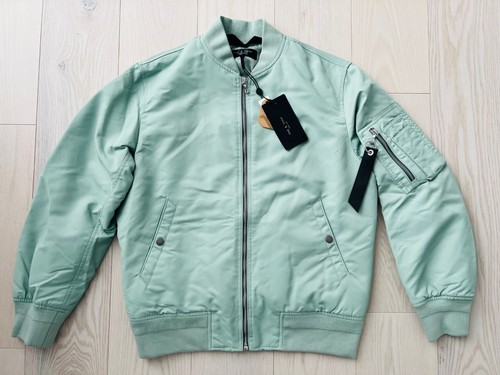 Rag & Bone Manston Recycled Nylon Bomber in Sage Green ( M ) Rag & Bone Manston Recycled Nylon Bomber in Sage Green ( M )
