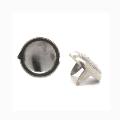 Sunburst Nail Head Antique Nickel 1/2" Dia. Spots 100 pk NH20345-21 - Picture 2 of 2