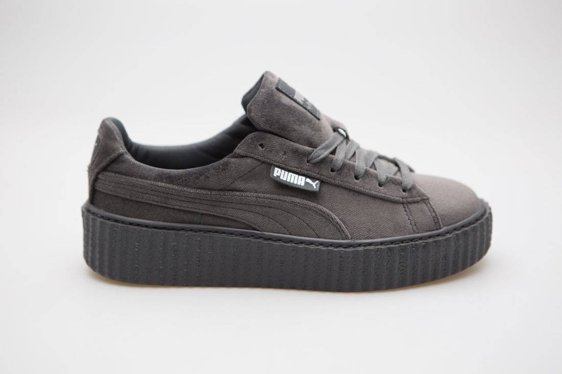 puma creeper velvet rihanna fenty glacier grey