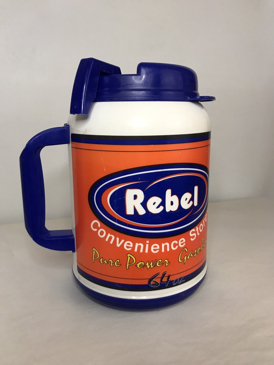 VTG Giant Size 64oz Insulated Refillable Rebel Gas Station Mug | eBay