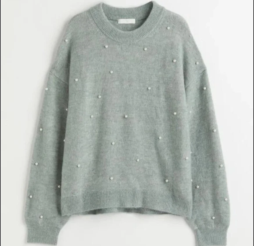 Sweater with pearl cheap bead cuffs