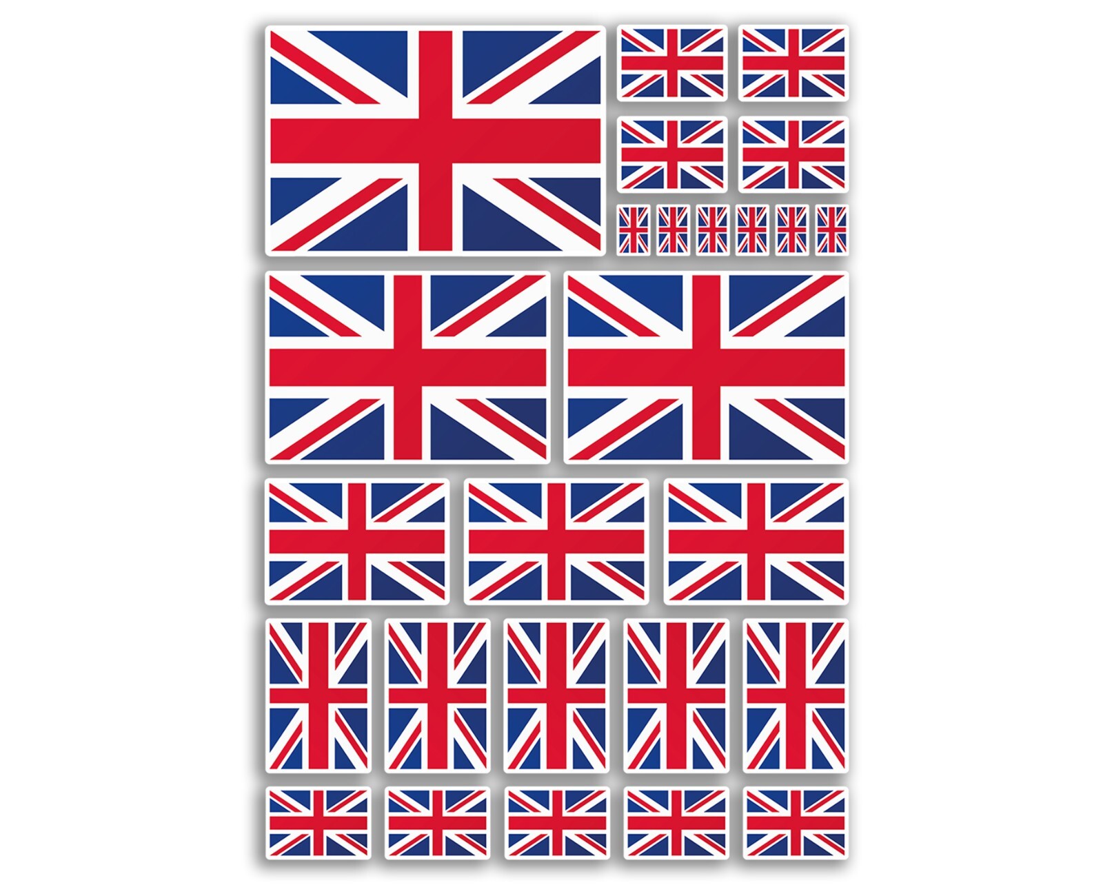A4 Sticker Sheet United Kingdom Vinyl Stickers - UK Flag Holiday Travel #80004
