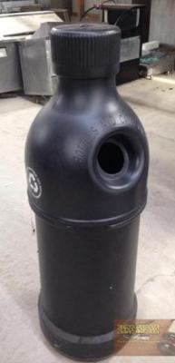 Black Recycling Bin 18 x 56 trash can bottle receptacle soda A