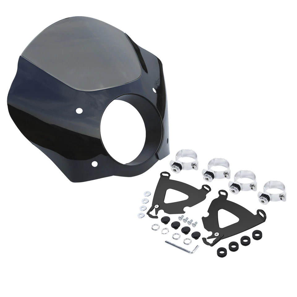 Carenado de faros delanteros 49 mm montaje de gatillo apto para Harley Low Rider Super Glide Foto 3 de 4