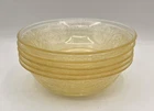 5 Indiana #612 Yellow Horseshoe 6" Bowls Depression Glass