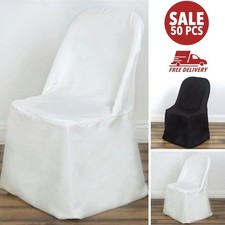 50 Polyester Folding CHAIR COVERS Wedding Banquet Party Slipcover Decorations