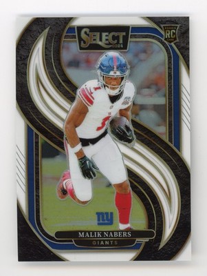 2024 PANINI SELECT MALIK NABERS 35/35 RC WHITE PRIZM #116 GIANTS PREMIER LEVEL