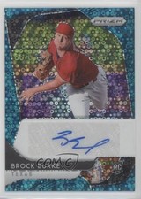 2020 Panini Prizm Rookie Quick Pitch Teal Donut Circle 7/15 Brock Burke Auto c2a