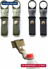 Clip On Water Bottle Holder: 4Pcs Bottle Belt Buckle with Quick-Release for Back