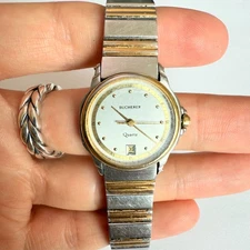 BUCHERER Ladies Swiss Made Stainless Shock Water Resistant Quartz Date Watch 🔥