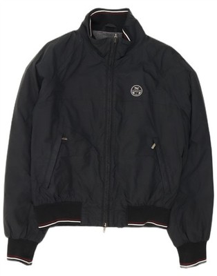 North Sails Herren Bomberjacke UK 38 Medium schwarz gestreift Polyamid ZM09