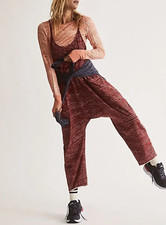 Free People - Movement - Cherry Tart Combo - Hot Shot Jumpsuit Sz L