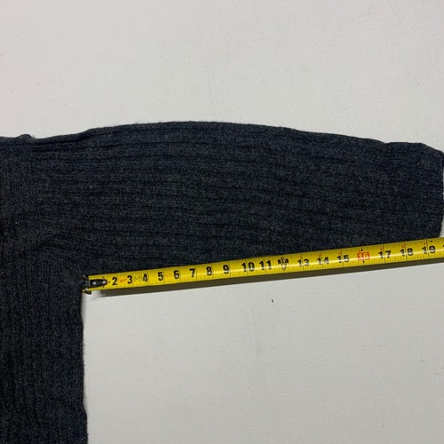 J Crew Vintage Sweater Mens XXL Gray Ribbed Crew Neck Lambs Wool Pullover - Picture 4 of 7