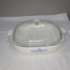 Vintage Early 1960’s Corning Ware Cornflower 10 inch APD With Pyrex Lid A-19