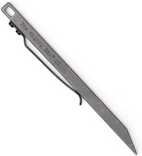 The Mighty Bar Lt Long Titanium Edition Pry Bar Tool Stainless Steel Pocket Clip