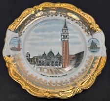 Piatto Oro Vintage Palio di Siena Made in Italy Piazza S. Marco - Venezia 10,5”