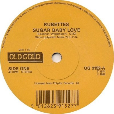 Rubettes - Sugar Baby Love / I Can Do It - Used Vinyl Record 7 - E5829z
