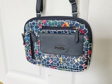 Multi Sac Zippy Triple Compartment Crossbody Bag Catalina Floral Butterfly