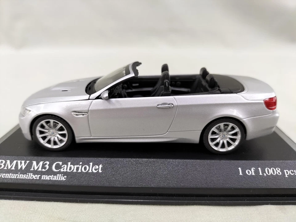 Modellino auto Minichamps argento BMW M3 Cabriolet E93 2008 1/43 da collezione - Immagine 4 di 4