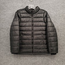 Old Navy Jacket Kids XL 14 Youth Black Puffer Full Zip Insulated Quilted Outdoor