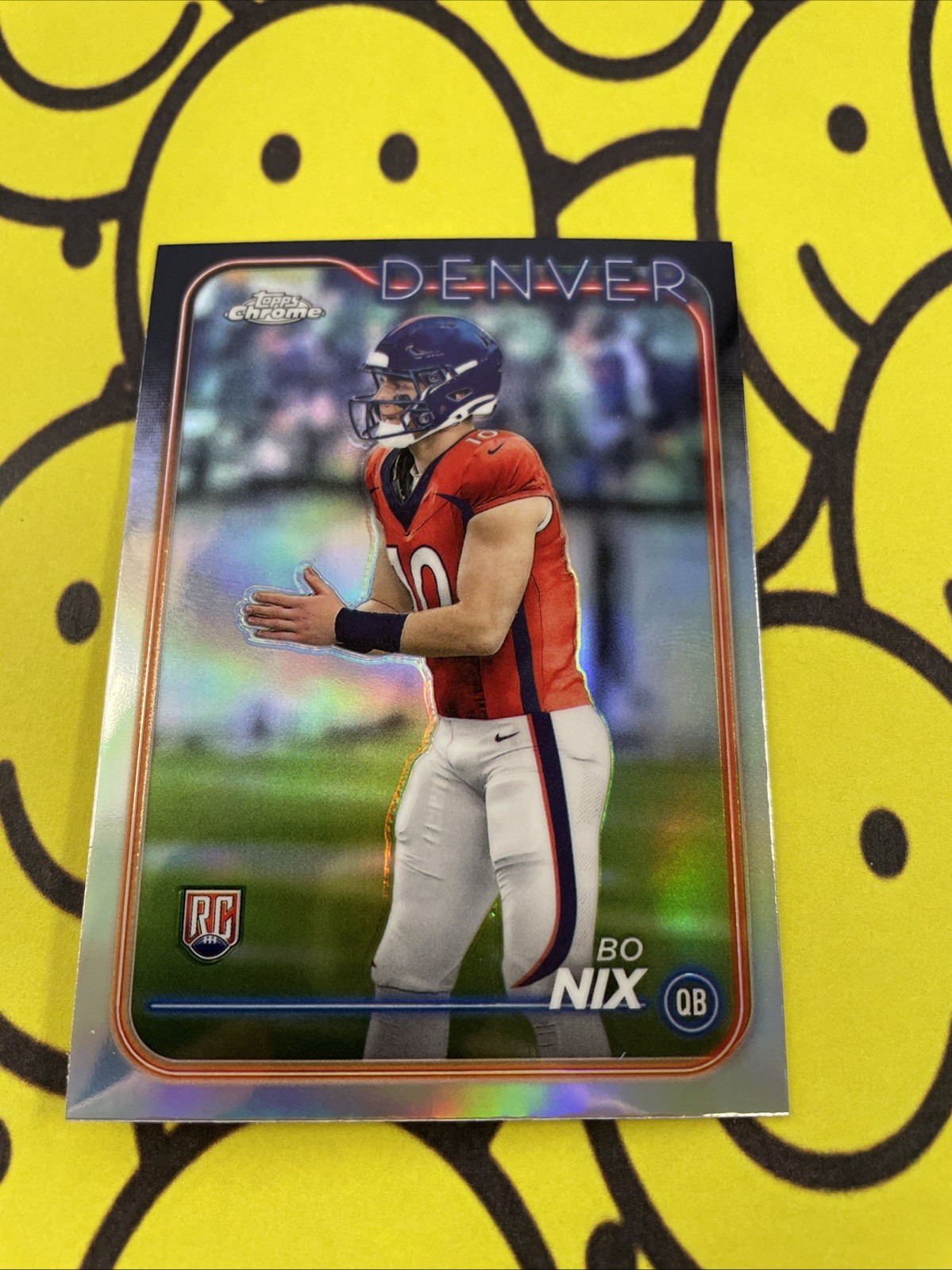 2024 Topps Chrome - Rookies Bo Nix #206 Prism Refractor (RC)