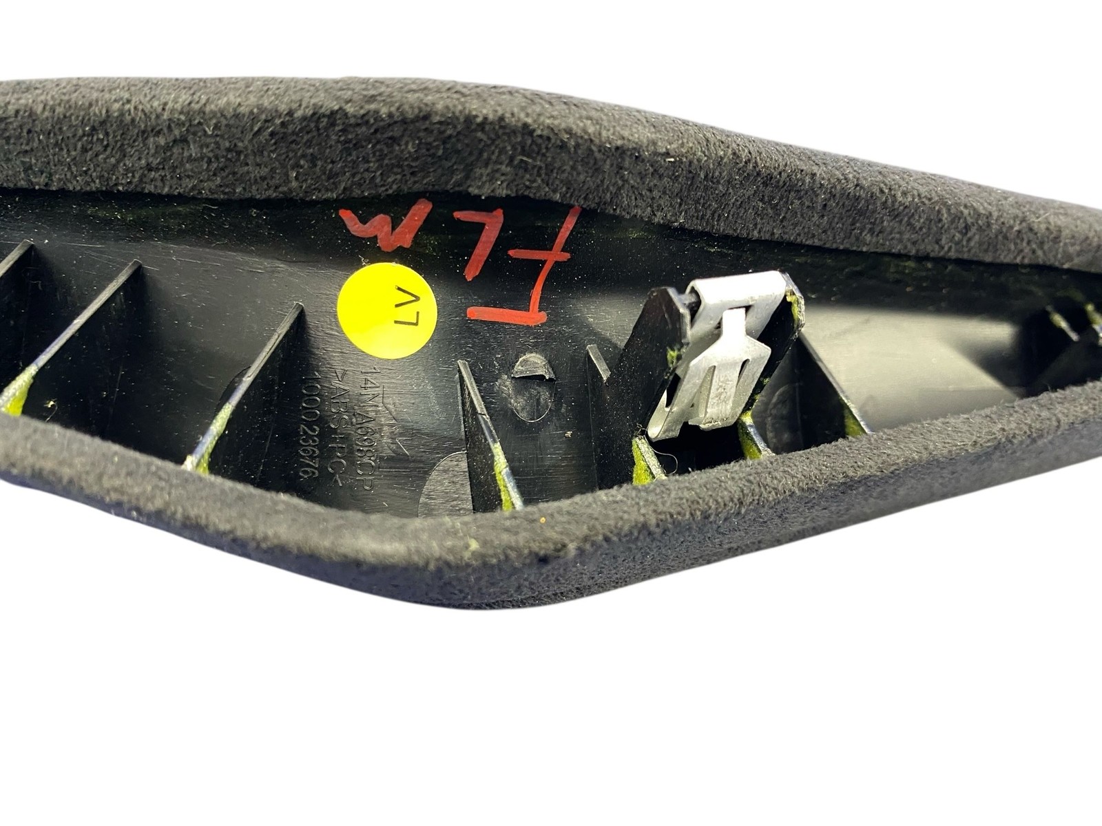 2018-2023 MCLAREN 720S FRONT LEFT CENTER CONSOLE COVER PANEL BLACK ALCANTARA