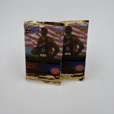 Upper Deck 1996 USA Basketball Deluxe Gold Edition - Factory Sealed - 2 Packs