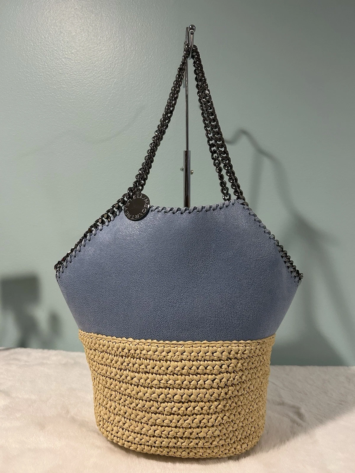 Stella McCartney — Stella McCartney Fabella Raffia Shoulder Bag EUC