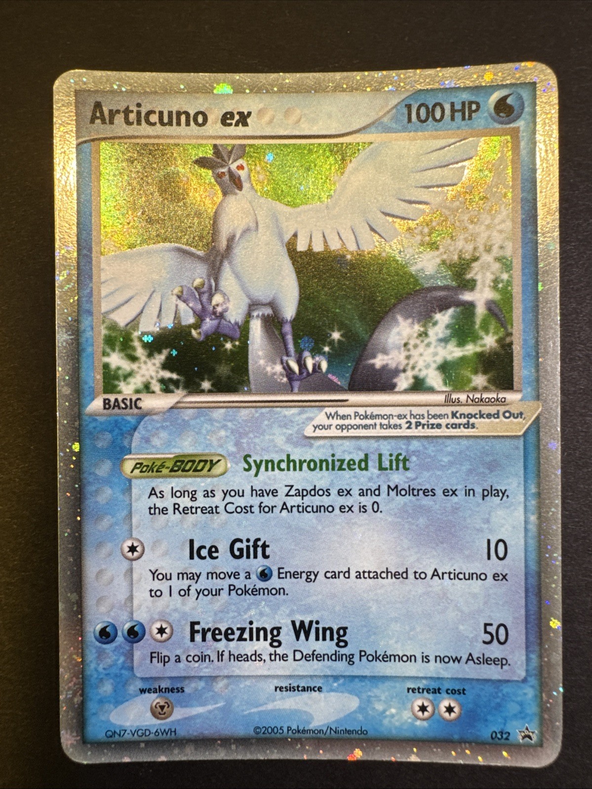NM Articuno ex 032 Black Star Promo Holo Pokemon Card