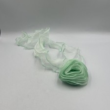 Vintage Mint Green Long Scarf Flower Hair Tie