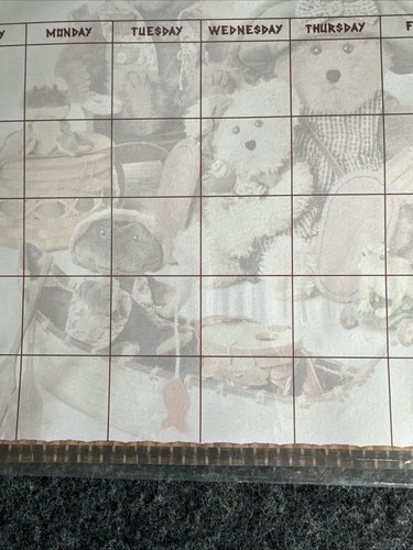 Calendario mensile perpetuo frigorifero magnetico vintage collezione BOYDS Bears - Foto 10 di 16
