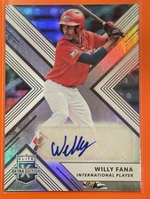 2018 Panini Elite Extra Edition Willy Fana Auto #185 Baseball