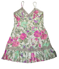 Vintage Victoria's Secret Floral Print Nightie Size S Pajamas Nightgown Chemise