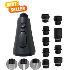 Kitchen Faucet Head Replacement with 9 Adapters, Metal Pull Down Sink Head, 3...