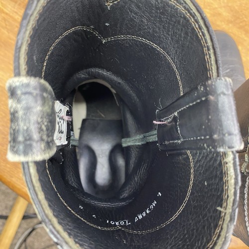 Stivali da cowboy Larry Mahan neri quill struzzo uomo 7D western vintage esotici USA - Foto 21 di 22