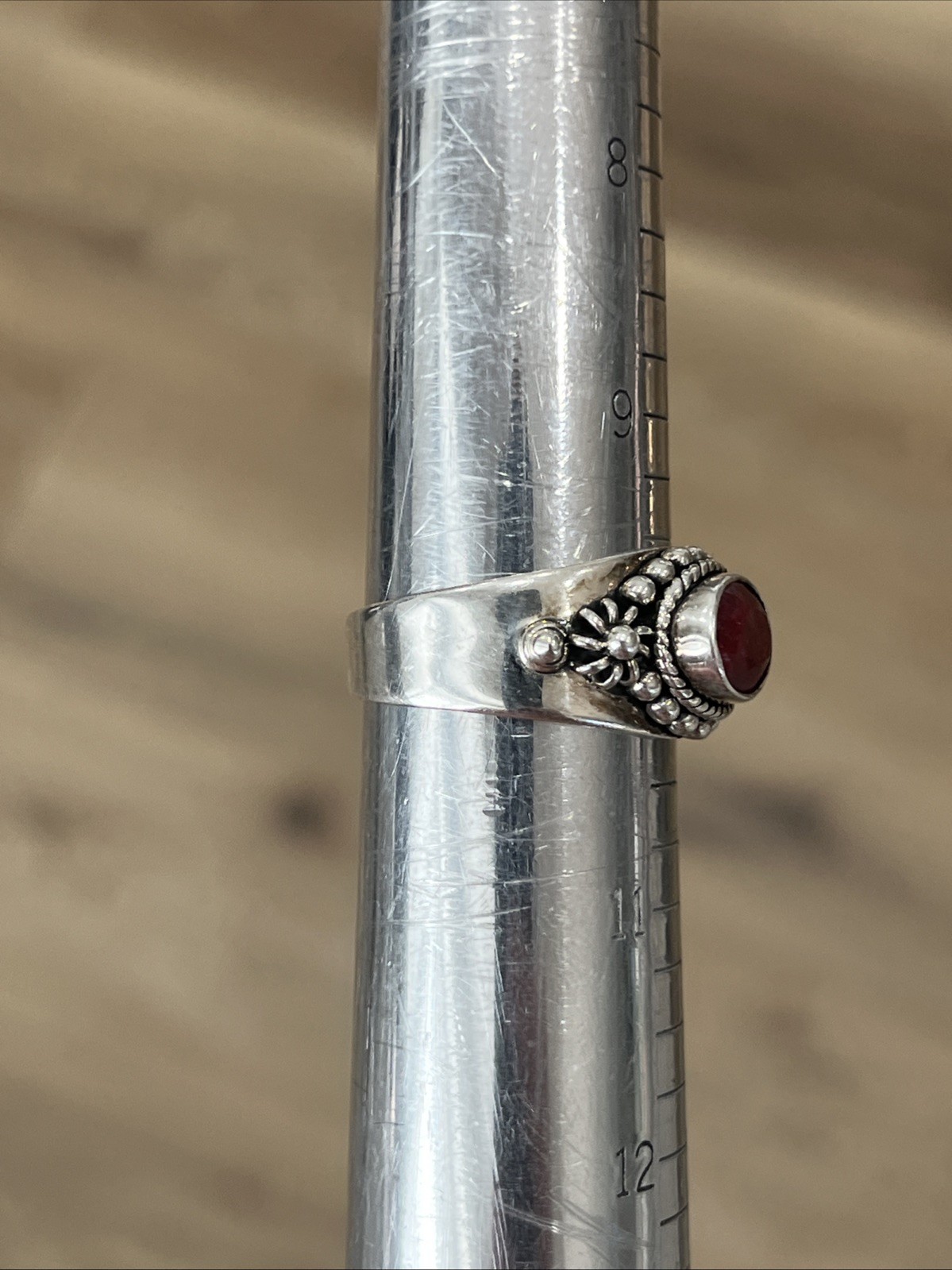 Robert Manse Sterling Silver .925 Ruby Ring Size … - image 5