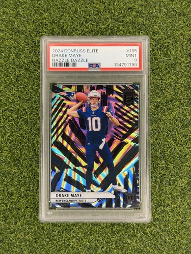 Drake Maye [Razzle Dazzle] #185 2024 Panini Donruss Elite card