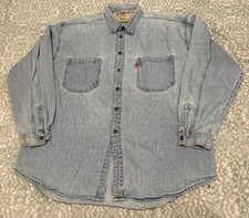 Vintage Levi's Denim Shirt Men s XL WPL 423 Blue Y2K 90's Metal Buttons