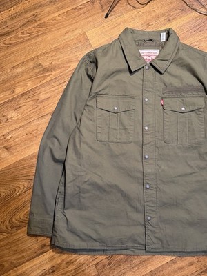 Levi Strauss & Co. Men s 2 Pocket Utility Shacket Jacket XXL Olive Green NWT