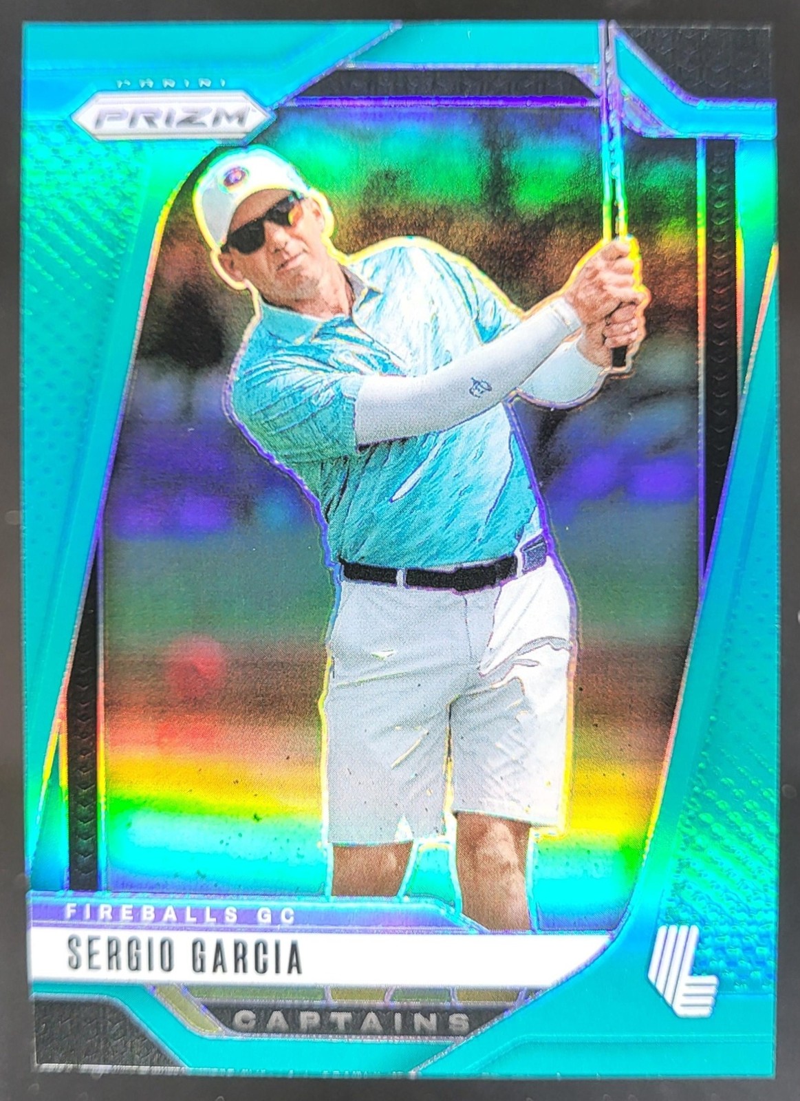2025 Panini Prizm LIV Sergio Garcia Captains Teal /275 #71 Fireballs GC JE5 view 1
