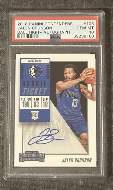 Jalen Brunson 2018 Panini Contenders Rookie Ticket Autographs
