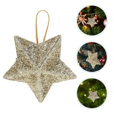 12 Pcs Christmas Ornaments Glitter Pentagram Festival Tree Stars