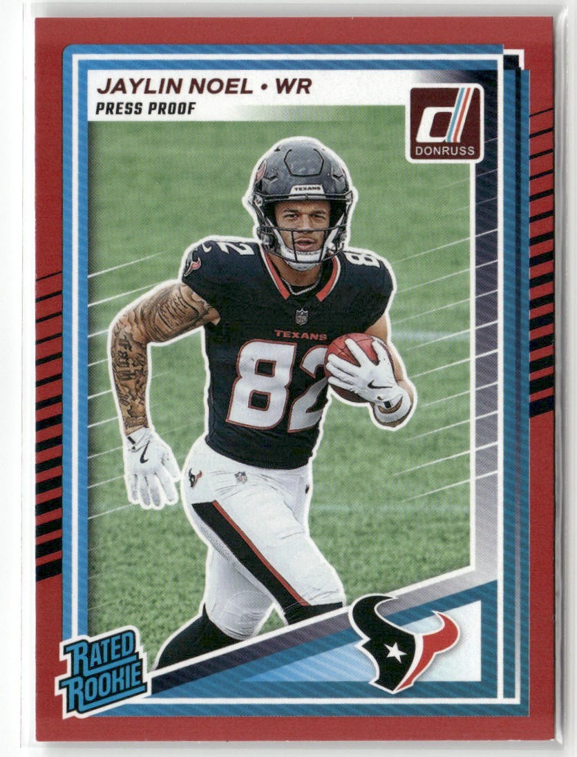 2025 Panini Donruss - Rated Rookie Jaylin Noel Red Press Proof #324
