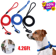 Adjustable Dog Nylon Loop Slip Rope Leash Lead Training Choke Pet Collar 4.26ft