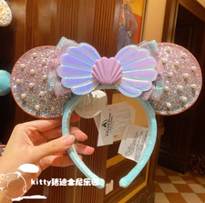 Disney Parks The Little Mermaid Ariel Pearl Shell Minnie Mouse Ear Headband