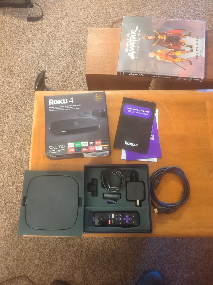 Roku 4 Streaming Media Player 4K Ultra HD, 4400R + HDMI Cord | eBay